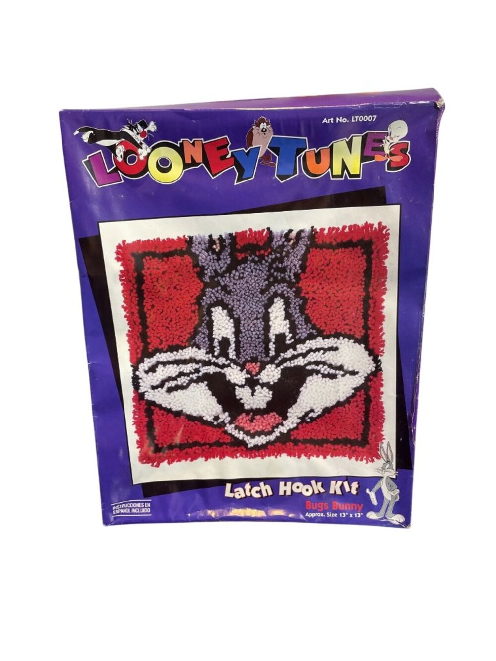 1994 Looney Tunes Bugs Bunny Latch Hook Kit 13"x13" Full Color